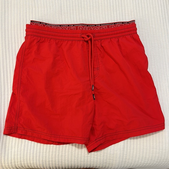Red men’s Diesel swim short - Picture 4 of 7
